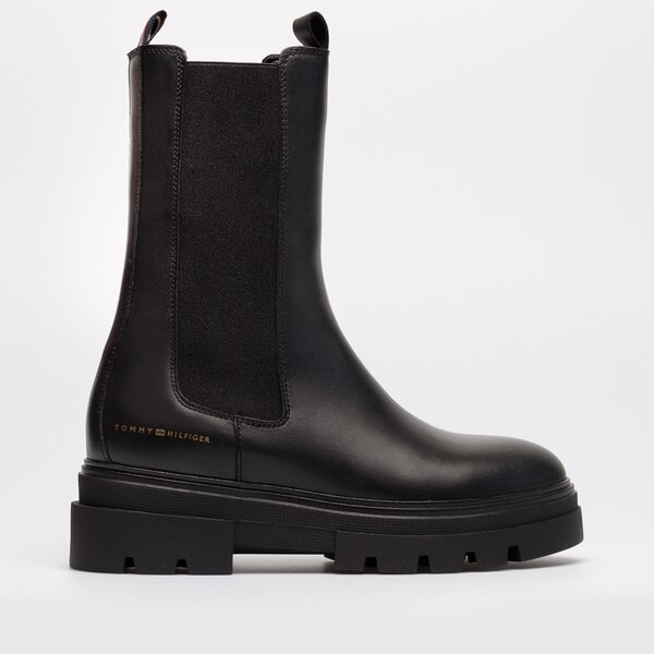 Damskie botki / sztyblety TOMMY HILFIGER MONOCHROMATIC CHELSEA BOOT fw0fw06730bds kolor czarny