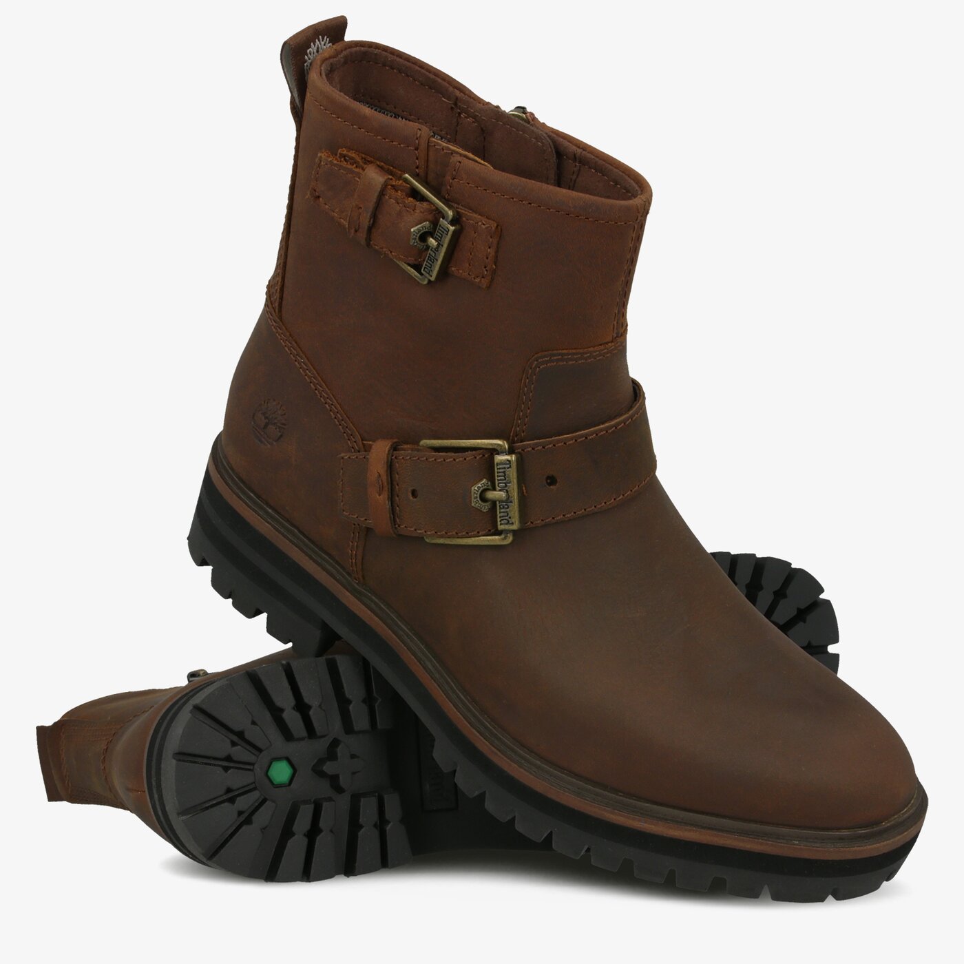 Damskie botki / sztyblety TIMBERLAND LONDON SQUARE BIKER tb0a29552031 kolor brązowy