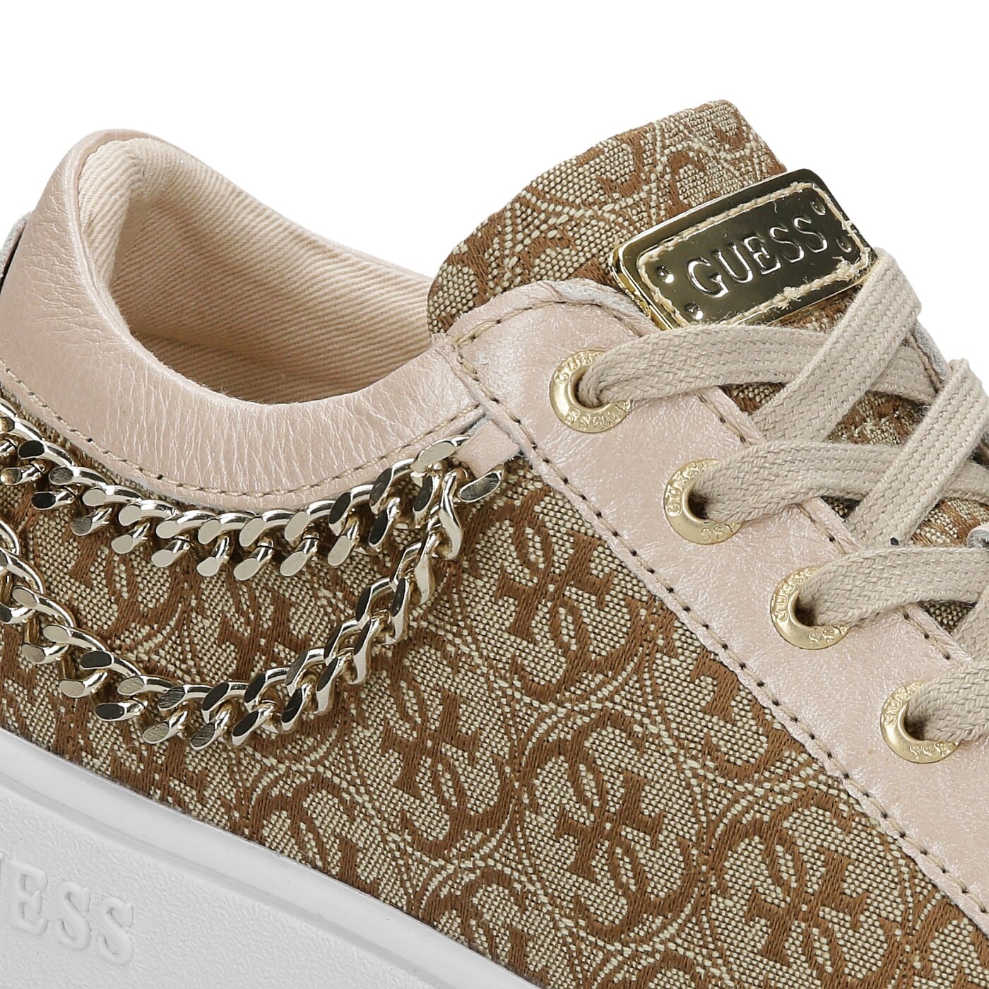 Damskie trampki GUESS GLINNA flgln1fal12beige kolor beżowy