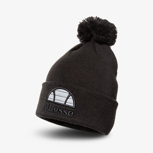 Damska czapka zimowa ELLESSE CZAPKA SANTI POM POM BEANIE BLK saka1601011 kolor czarny