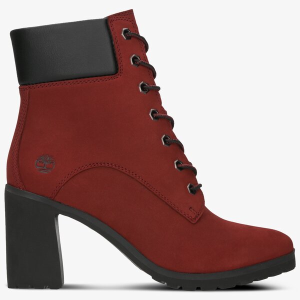 Damskie botki / sztyblety TIMBERLAND ALLINGTON 6IN LACE UP tb0a22c8v151 kolor bordowy