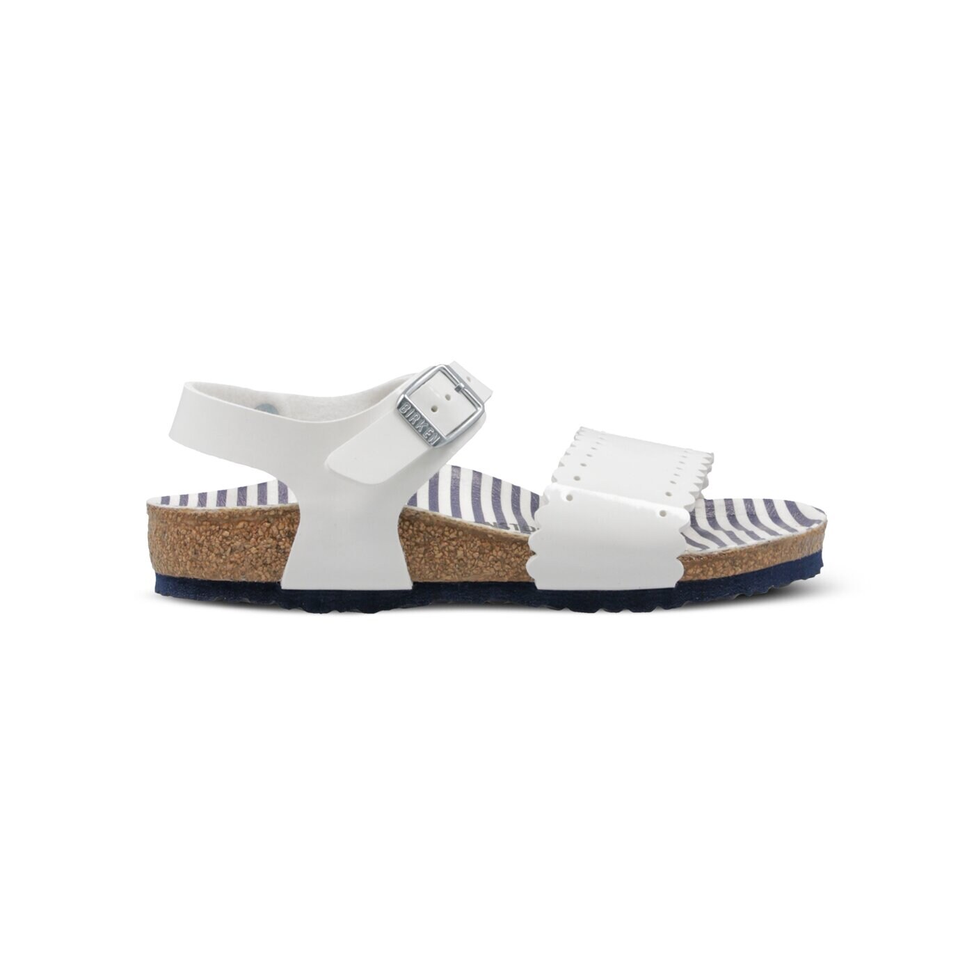Dziecięce sandały / klapki BIRKENSTOCK MILA NAUTICAL STRIPES WHITE  1013522 kolor biały