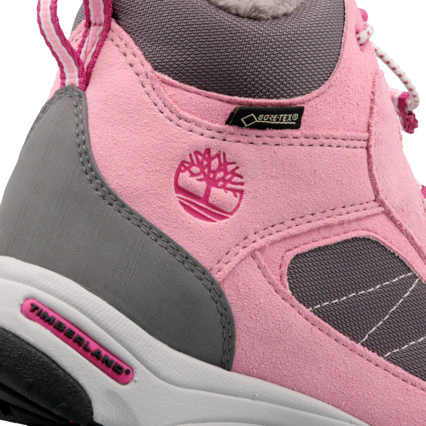 Dziecięce buty outdoor / trekkingowe TIMBERLAND OSSIPEE MID BUNGEE GTX WL a1rdt kolor różowy