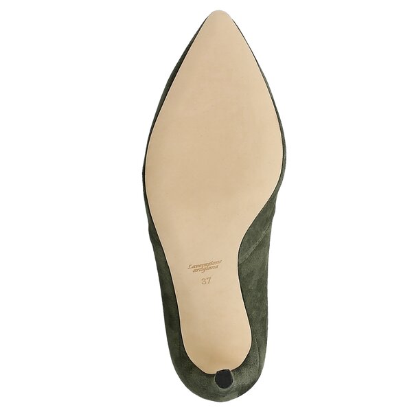 Damskie szpilki / czółenka SYMBIOSIS CZÓŁENKO CERSEI WELUR CIEMNO ZIELONY KHAKI 986990 kolor khaki