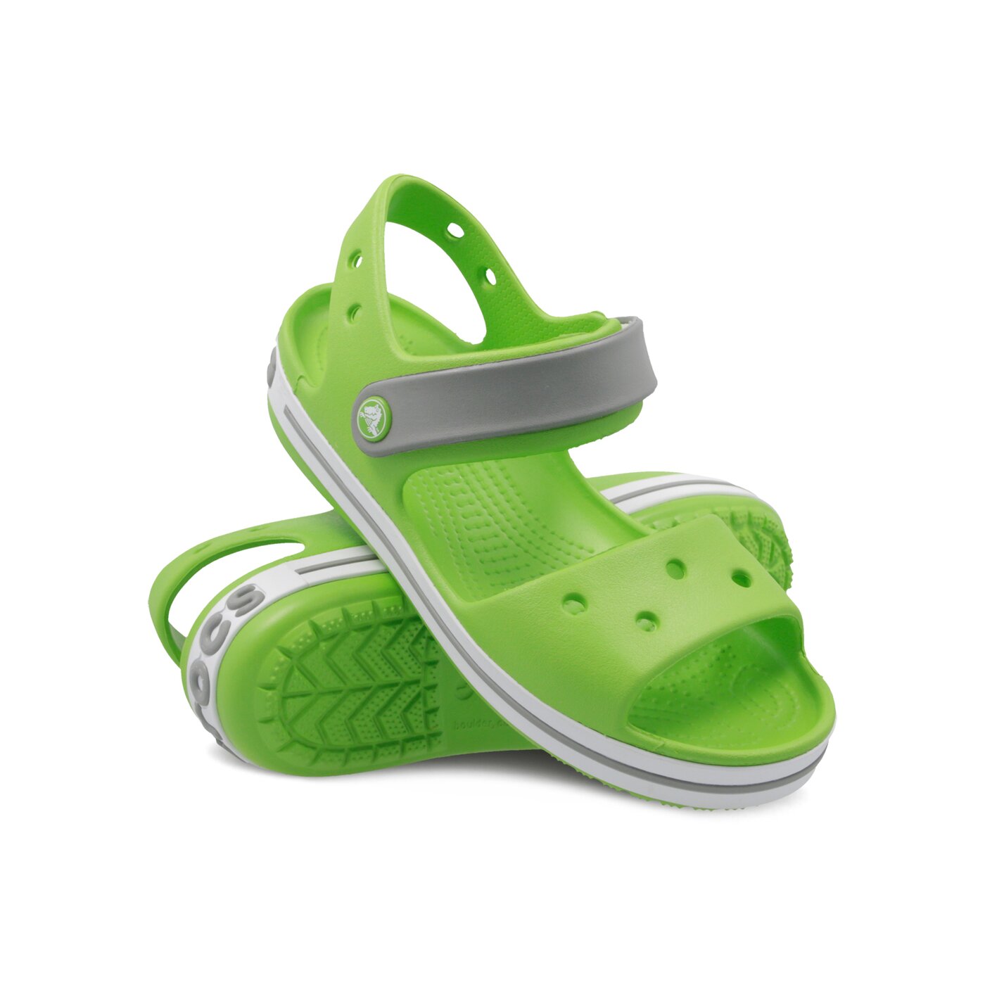 Dziecięce sandały / klapki CROCS CROCBAND SANDAL KIDS 128563k9k kolor zielony
