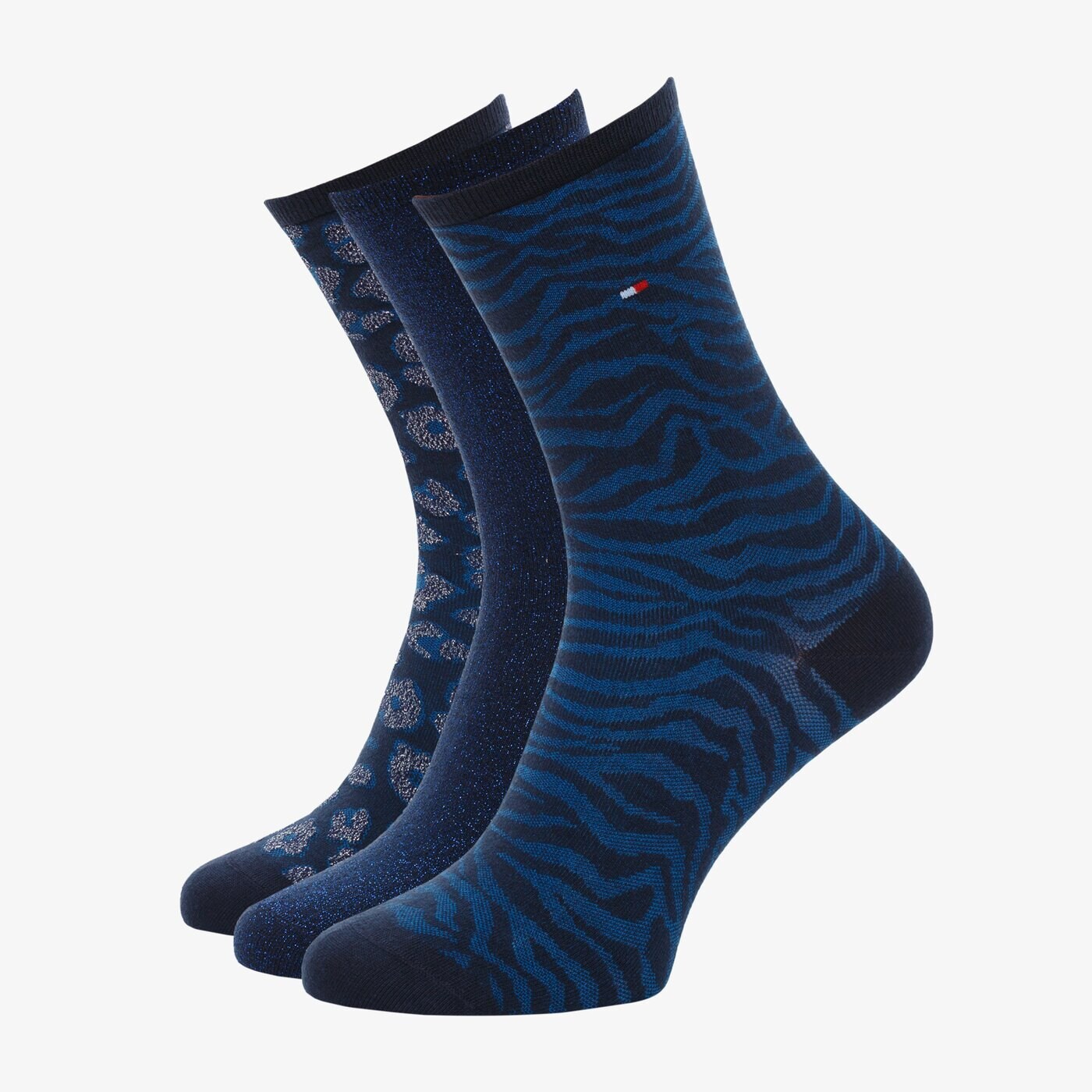 Damskie skarpetki TOMMY HILFIGER SKARPETY GIFTBOX LUREX 3P 35 493012001832035 kolor multicolor