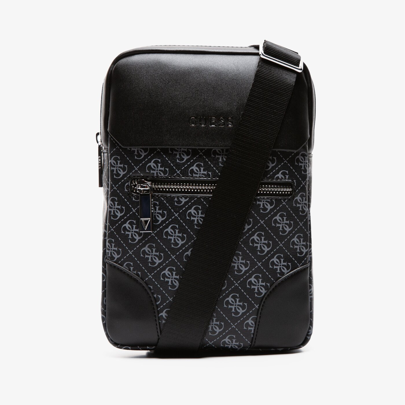 GUESS TORBA MANHATTAN LOGO TOP ZIP CROSSBO hm6767pol94bla kolor czarny