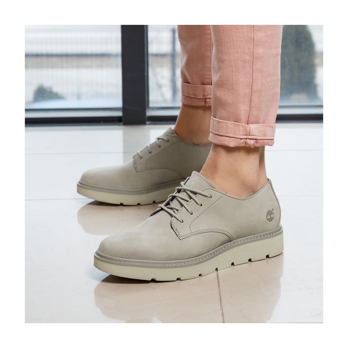 Damskie półbuty TIMBERLAND KENNISTON LACE OX a1flz kolor szary