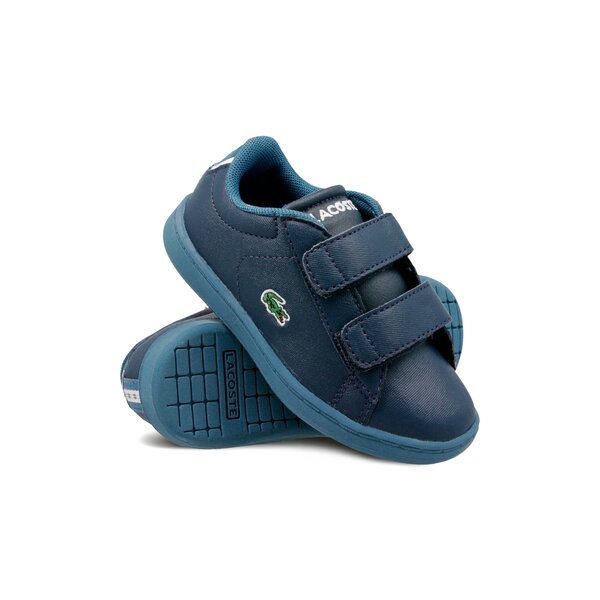 Dziecięce sneakersy (buty) LACOSTE CARNABY EVO STRAP 1191SUI 737sui0005nv1 kolor granatowy
