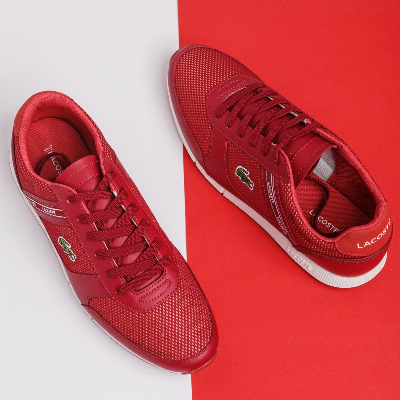 Męskie sneakersy (buty) LACOSTE MENERVA SPORT 120 1 739cma0015dr5 kolor czerwony