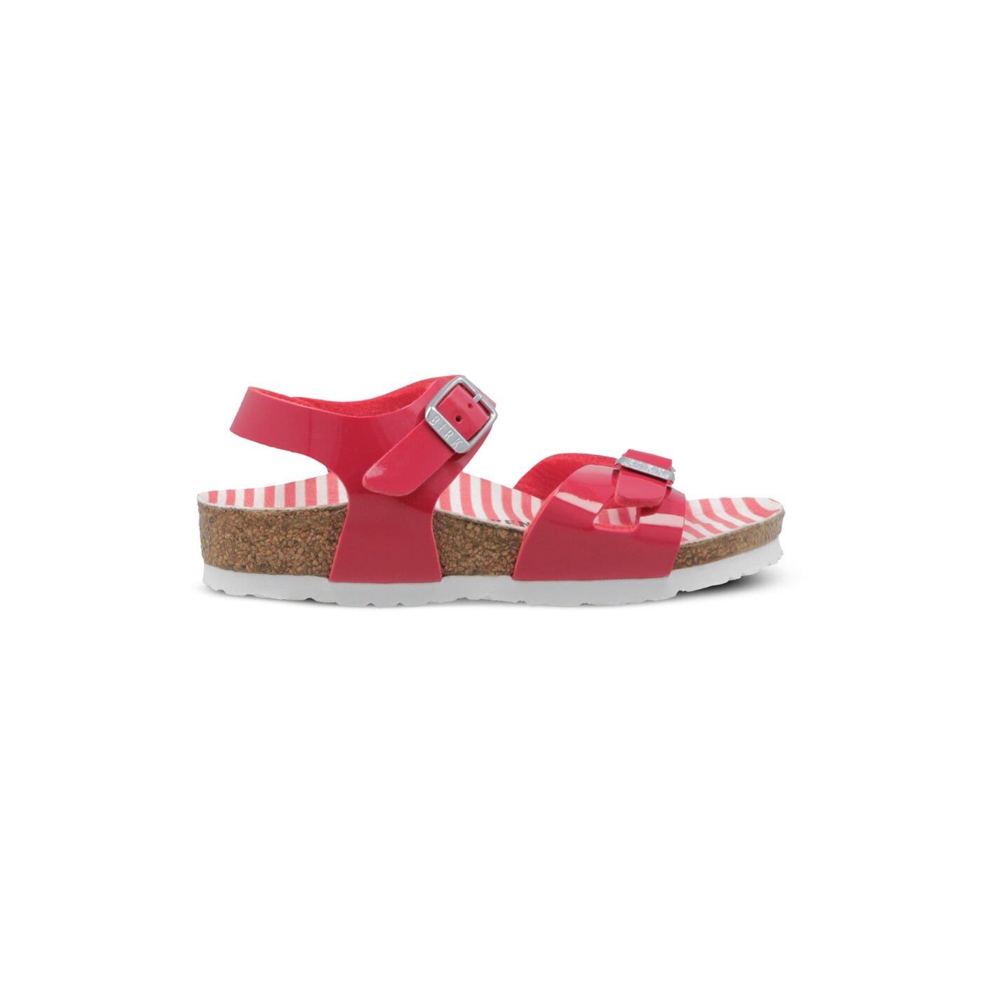 Dziecięce sandały / klapki BIRKENSTOCK RIO NAUTICAL STRIPES RED 1012719 kolor czerwony