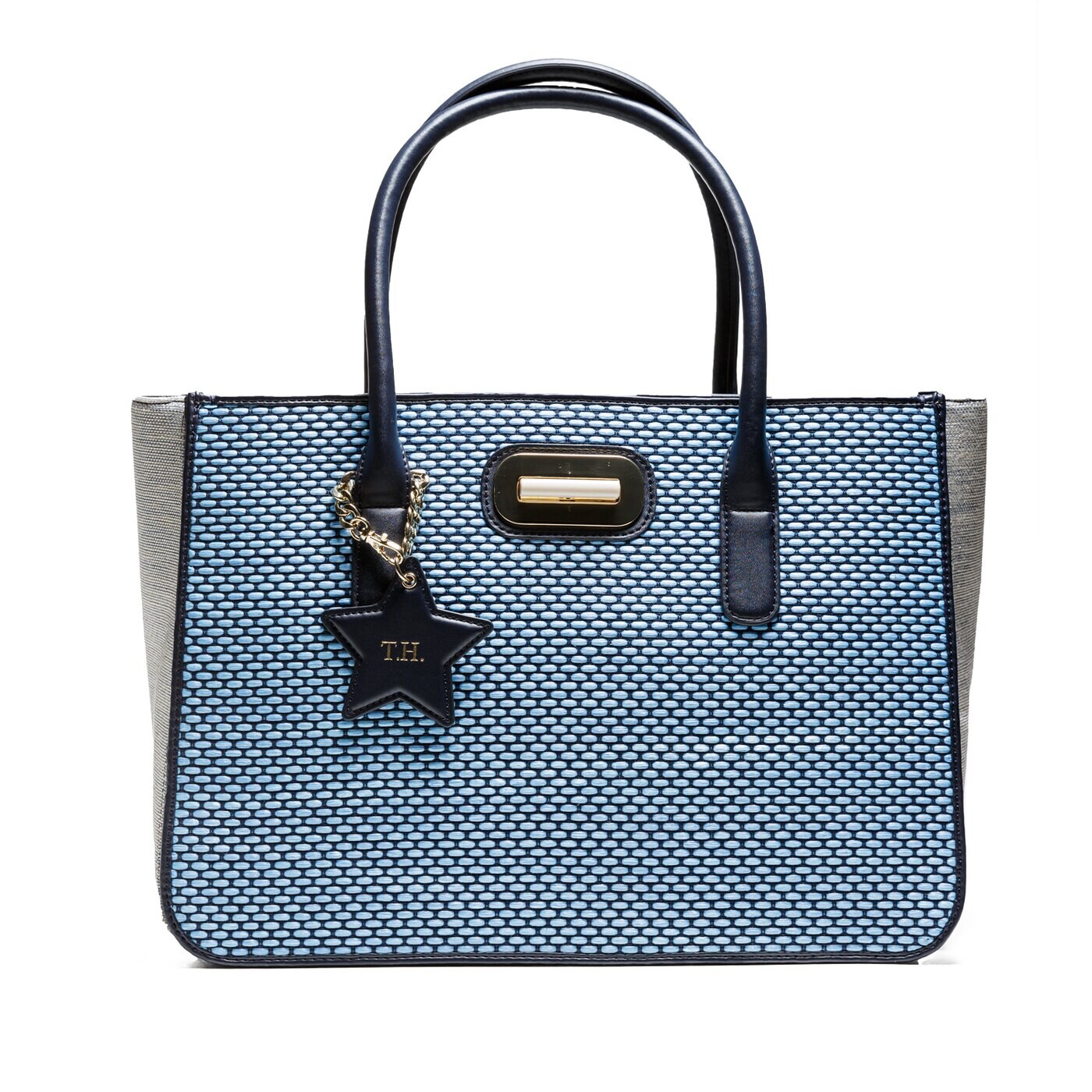 Damska torebka TOMMY HILFIGER TOREBKA TURN LO CK SATCHEL aw0aw04098906 kolor granatowy