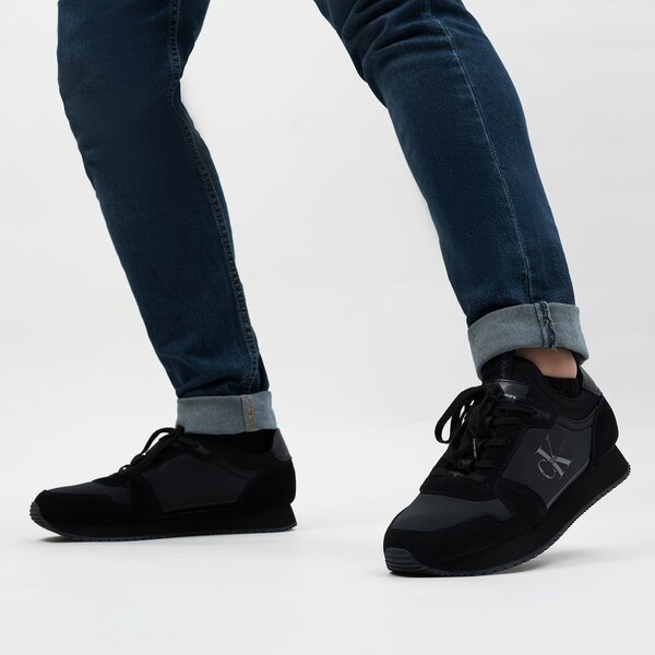 Męskie sneakersy (buty) CALVIN KLEIN RUNNER SOCK LACEUP NY-LTH ym0ym005530gl kolor czarny