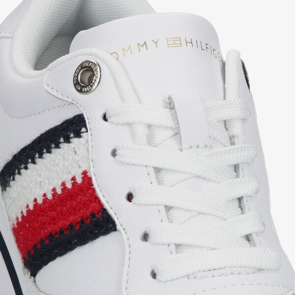 Damskie sneakersy (buty) TOMMY HILFIGER CORPORATE LIFESTYLE SNEAKER fw0fw064910gy kolor biały