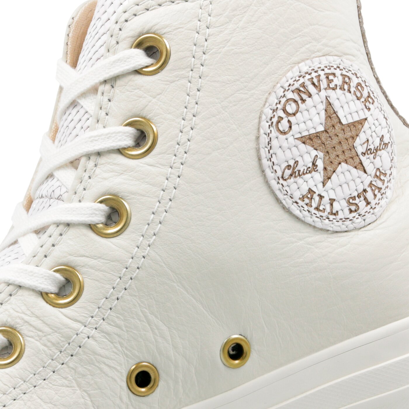 Damskie trampki CONVERSE CHUCK TAYLOR ALL STAR LEATHER + GATOR c561698 kolor biały