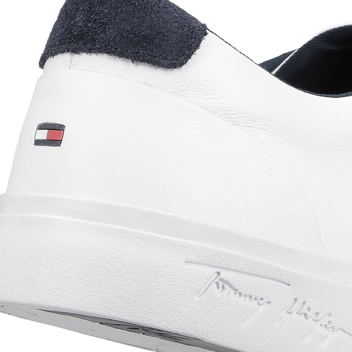 Męskie trampki TOMMY HILFIGER CORPORATE LEATHER SNEAKER fm0fm03397ybr kolor biały