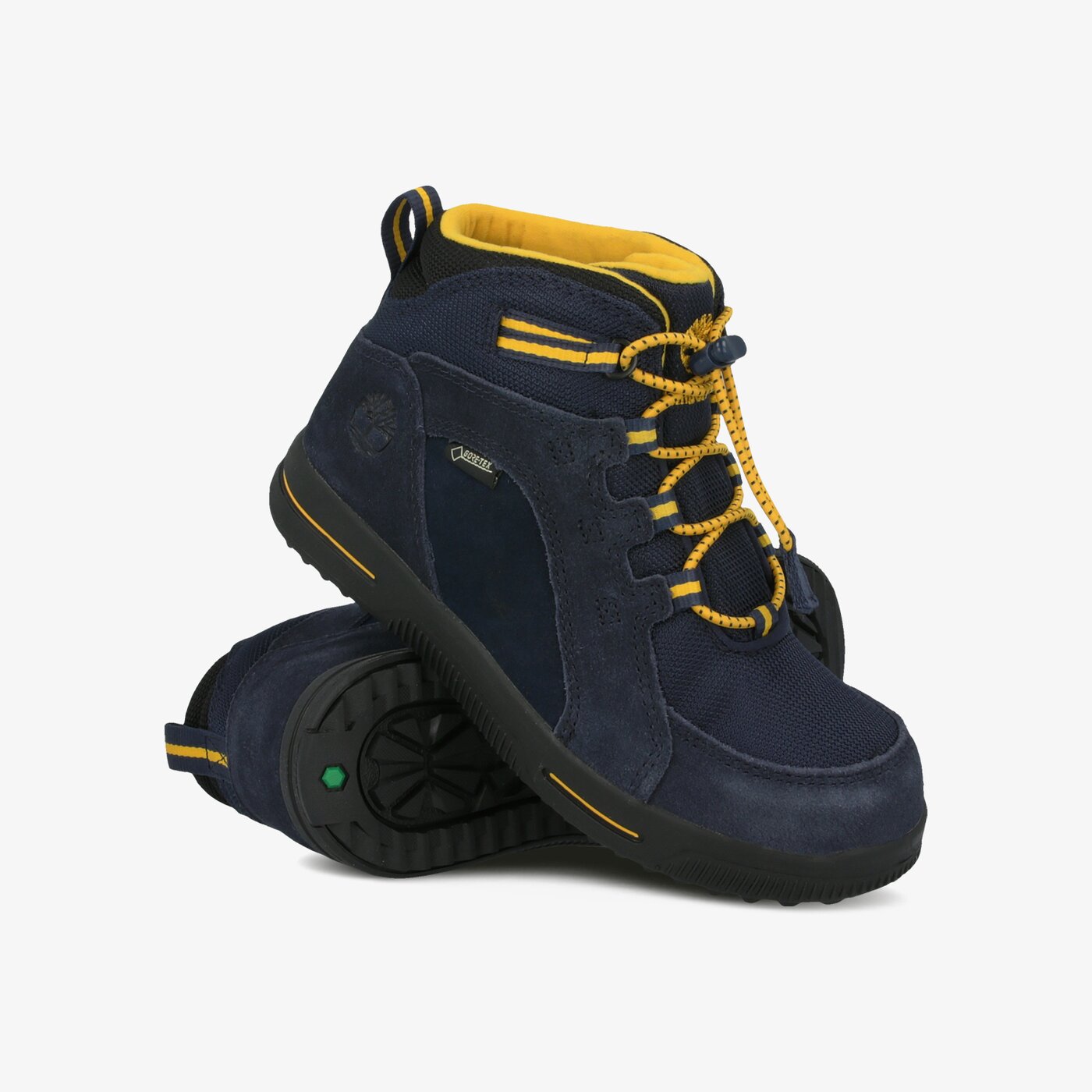 Dziecięce buty outdoor / trekkingowe TIMBERLAND CITY STOMP BUNGEE MID GTX tb0a21dh0191 kolor granatowy