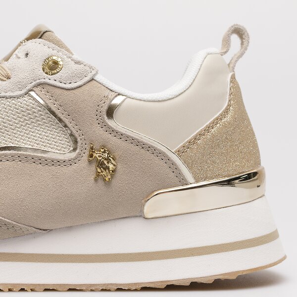 Damskie sneakersy (buty) U.S. POLO ASSN LAYLA layla001w/bei-gol02 kolor biały