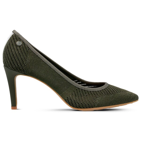 Damskie szpilki / czółenka TOMMY HILFIGER TOMMY KNIT POINTY PUMP fw0fw02971011 kolor khaki