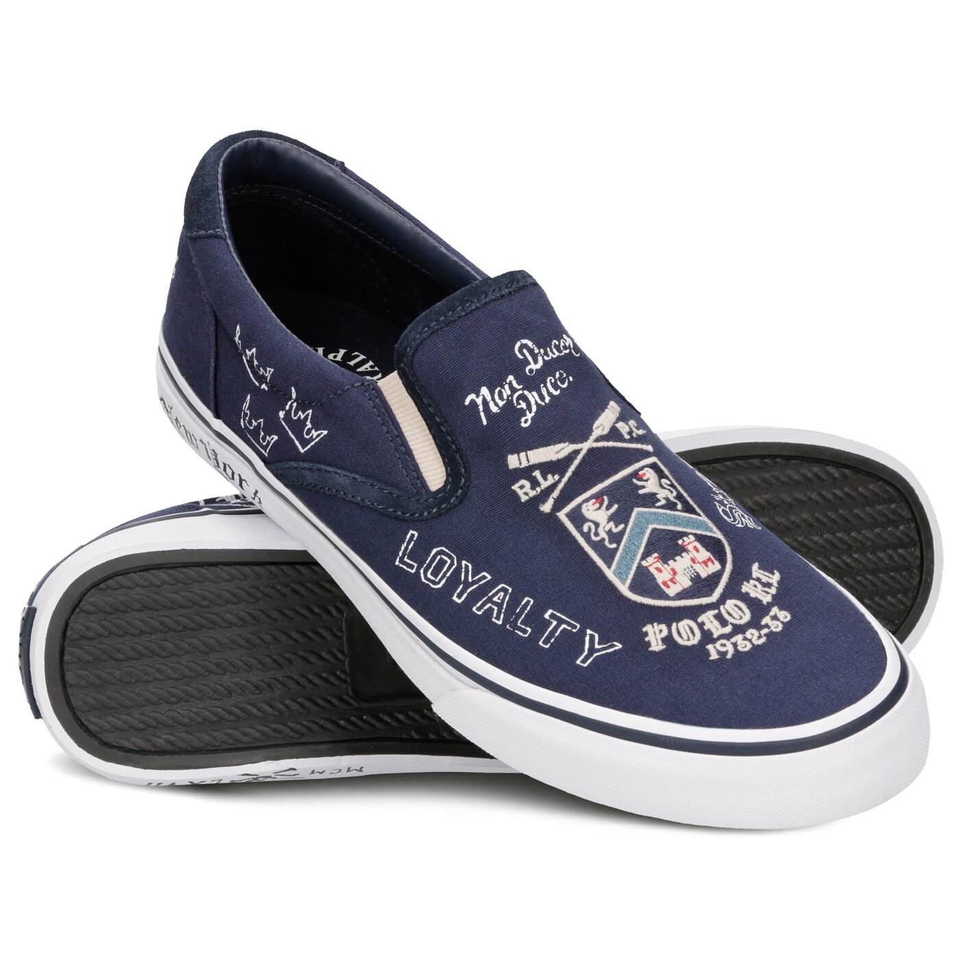 Męskie trampki POLO RL THMPSNIII NE SNEAKERS VULC NEWPORT NAVY YALE GRAPHIC 816745829001 kolor granatowy