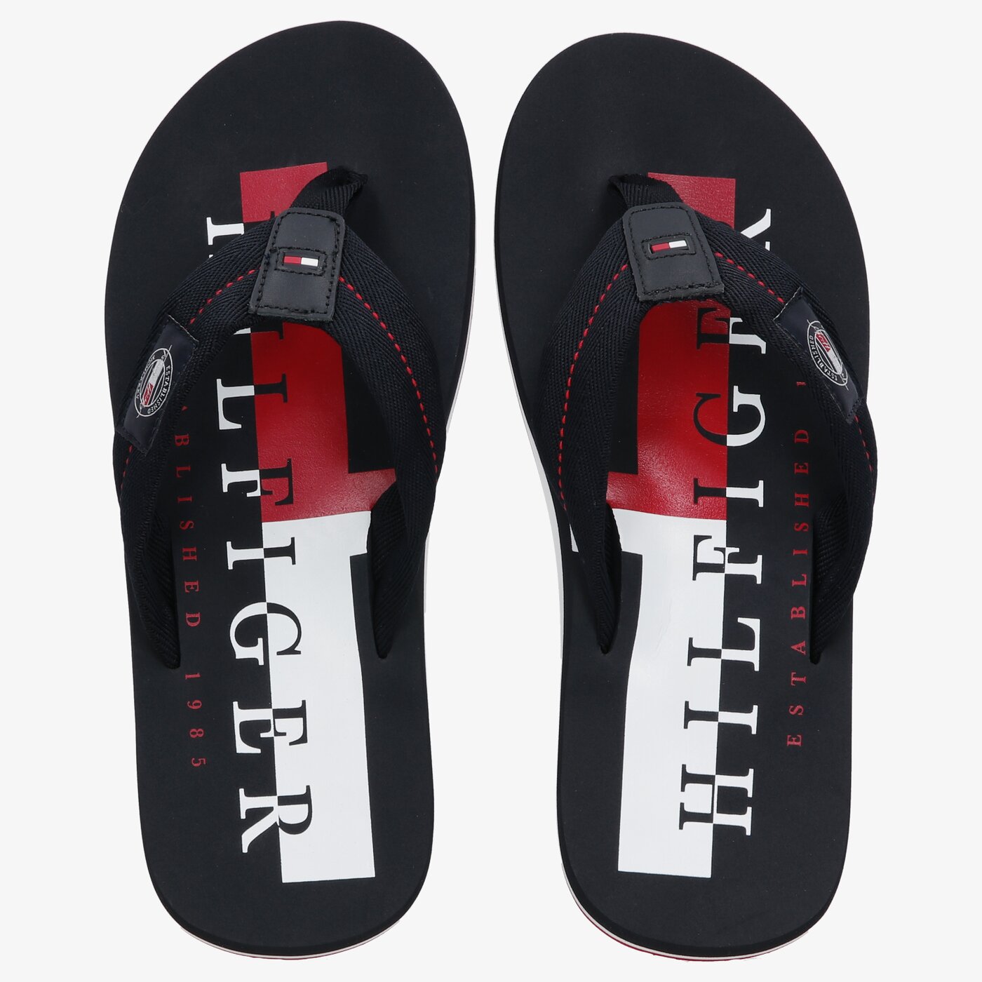 Męskie klapki TOMMY HILFIGER HILFIGER BADGE BEACH SANDAL fm0fm03981dw5 kolor granatowy