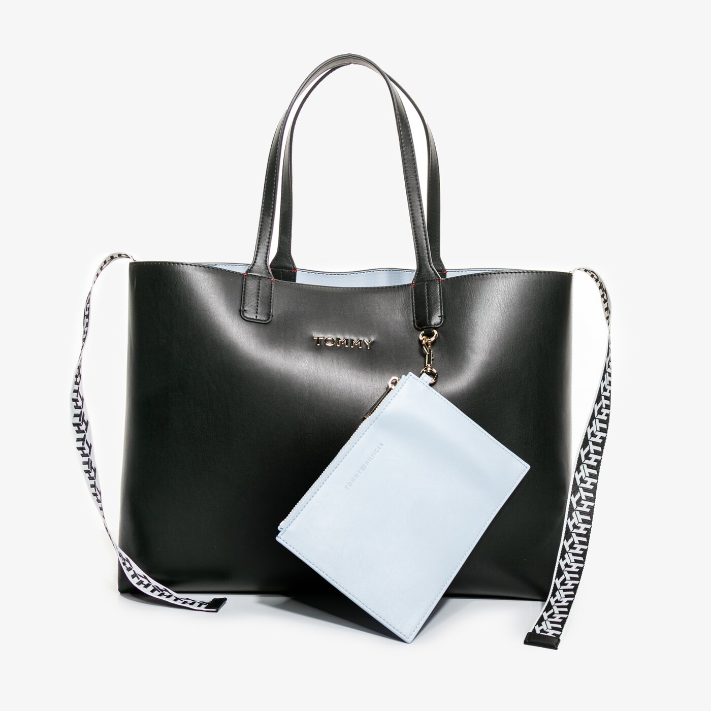 Damska torebka TOMMY HILFIGER TOREBKA ICONIC TOTE aw0aw07948bds kolor czarny