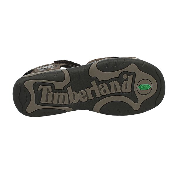 Dziecięce sandały / klapki TIMBERLAND EK OAK BLUFFS LEATHER 2 STRAP 1292a kolor brązowy