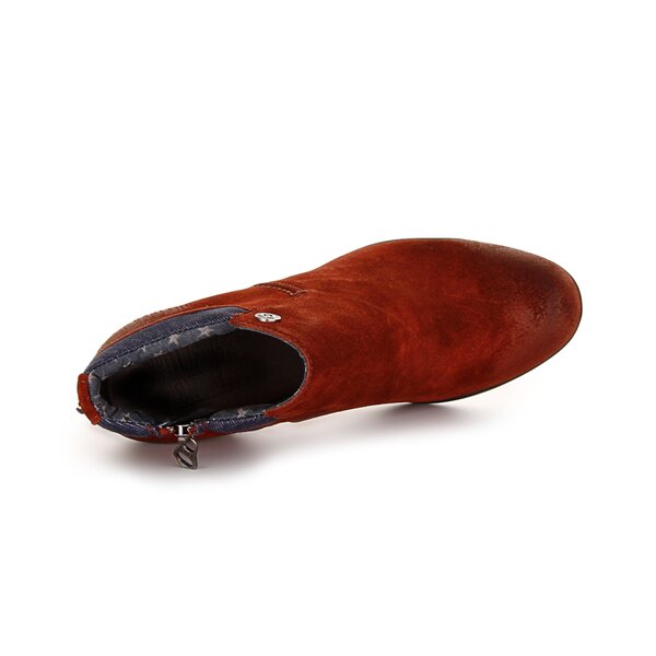 Damskie buty za kostkę TOMMY HILFIGER JADE 4 B  en56814888263 kolor bordowy