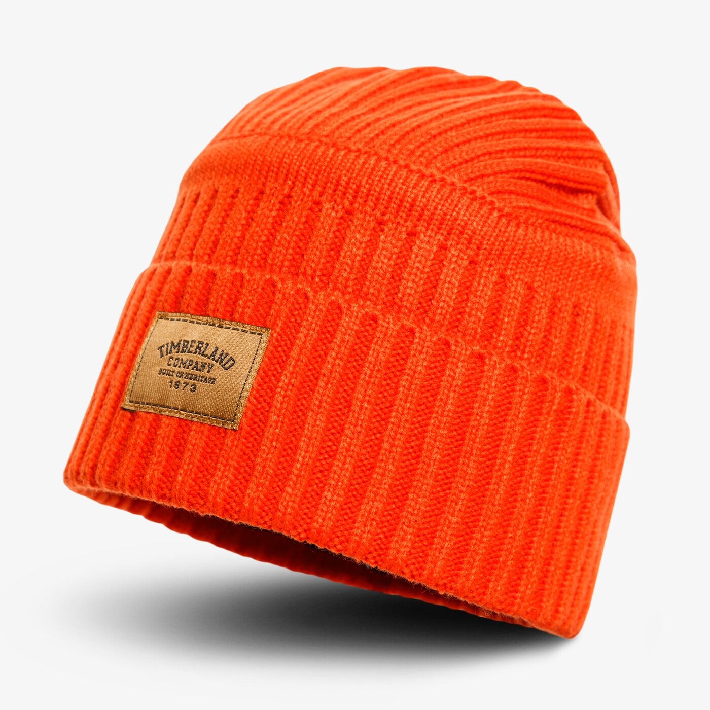 Męska czapka zimowa TIMBERLAND CZAPKA ZIMOWA RIBBED BEANIE tb0a1egw8451 kolor pomarańczowy