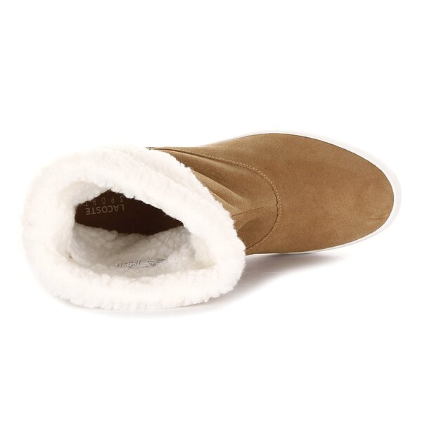 Dziecięce buty za kostkę LACOSTE TRENTHAM CIK  724spj3244ad6 kolor beżowy