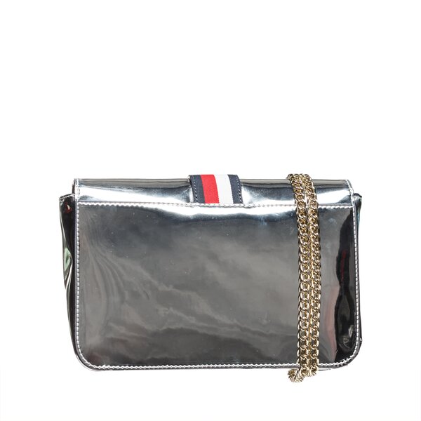 Damska torebka TOMMY HILFIGER TOREBKA HERITAGE XOVER METALLIC aw0aw05836907 kolor srebrny