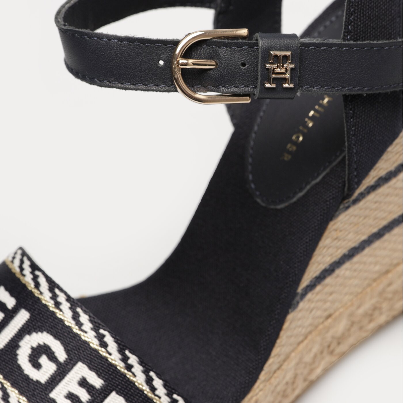 Damskie szpilki / czółenka TOMMY HILFIGER SEASONAL WEBBING WEDGE fw0fw07088dw6 kolor granatowy
