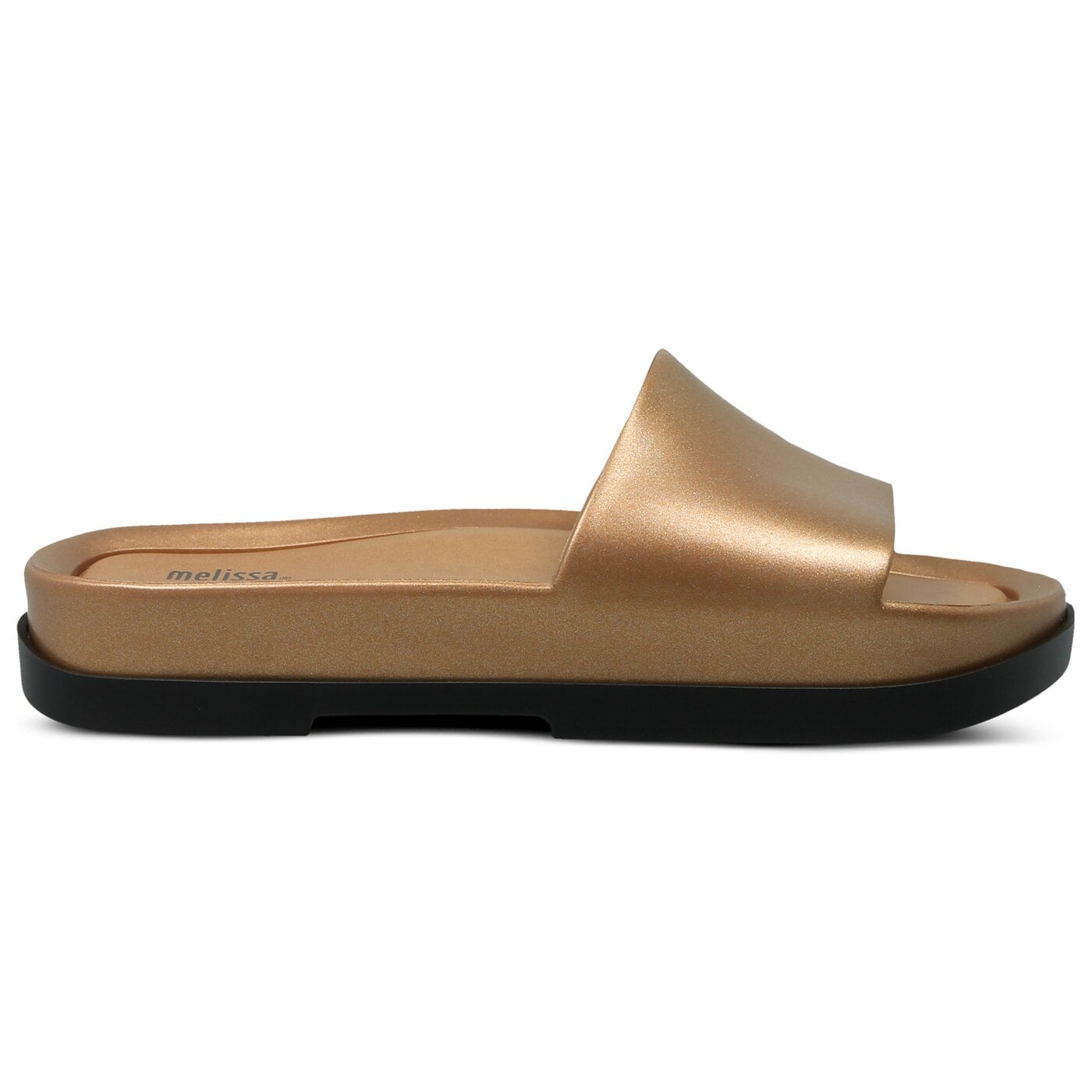 Damskie klapki MELISSA BEACH SLIDE PLATFORM 3235050919 kolor złoty