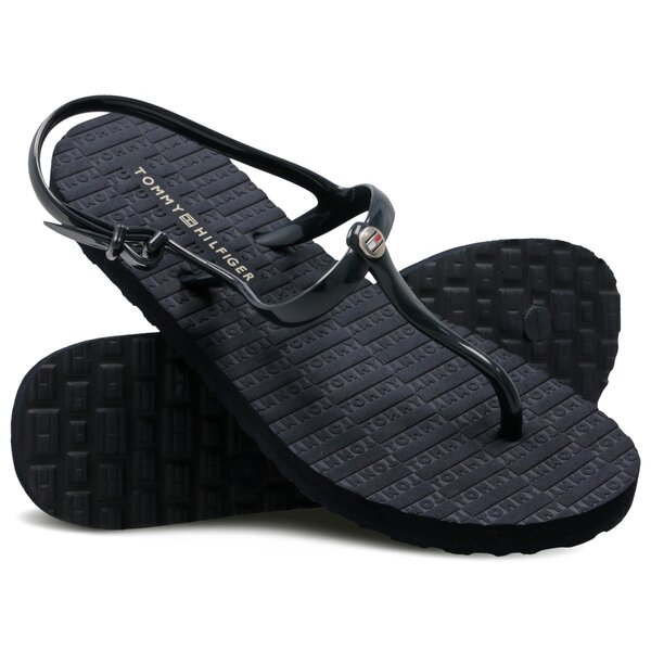 Damskie sandały TOMMY HILFIGER INT CARO 1R FLAT STRAPPY BEACH SANDAL fw0fw03923403 kolor granatowy
