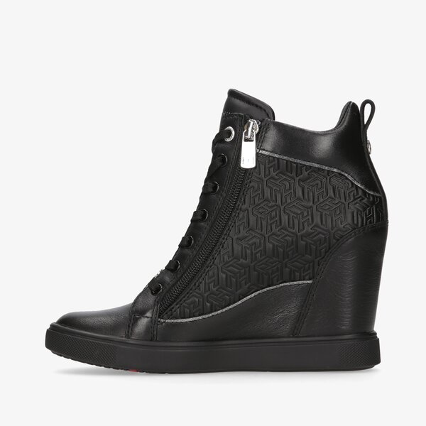 Damskie sneakersy (buty) TOMMY HILFIGER ABO METALLIC POP SNEAKER WEDGE fw0fw06118bds kolor czarny