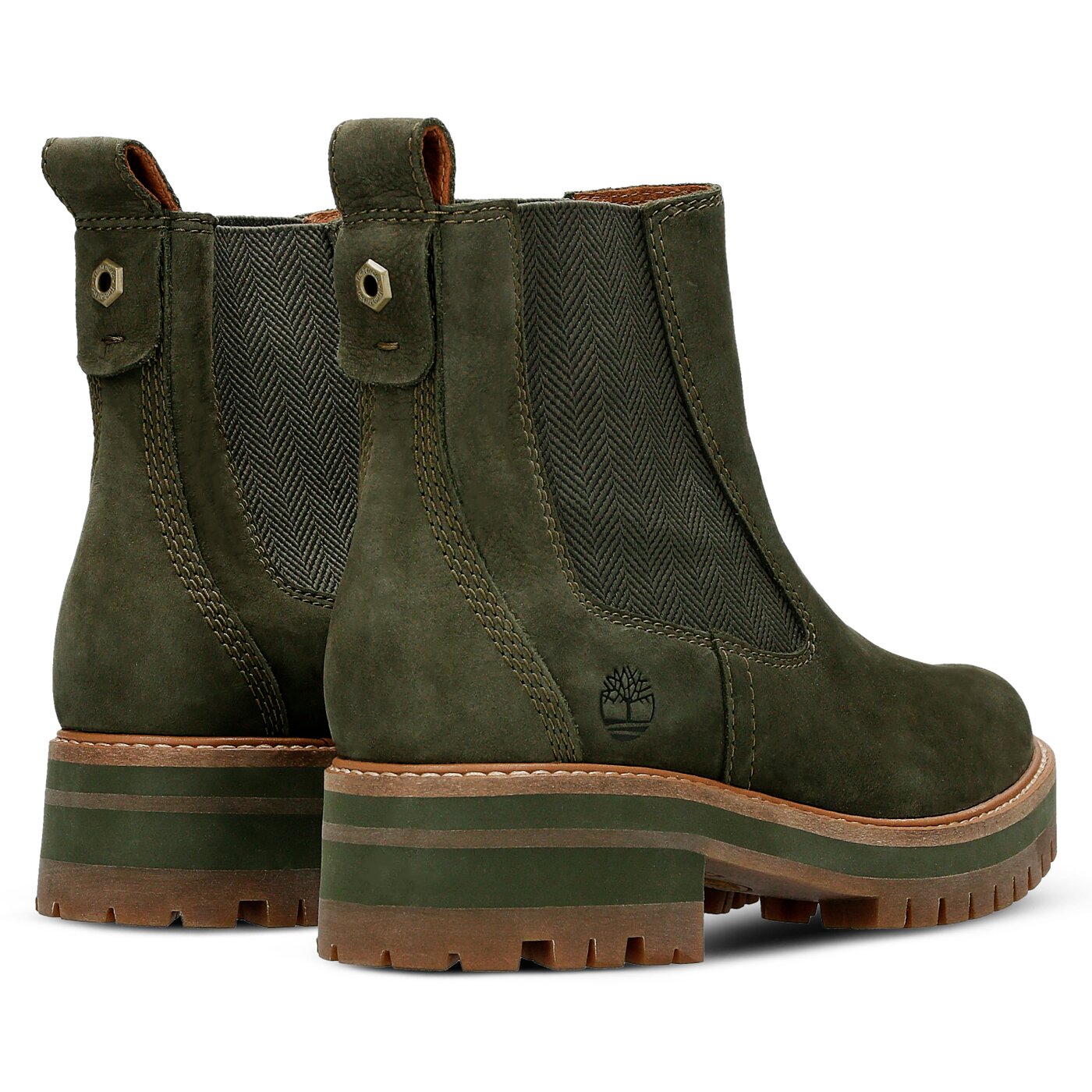 Damskie botki / sztyblety TIMBERLAND COURMAYEUR VALLEY CHELSEA tb0a1j5uh081 kolor zielony