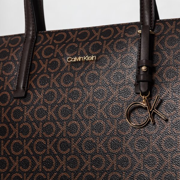 Damska torebka CALVIN KLEIN TOREBKA SHOPPER MD MONO k60k6098870hd kolor brązowy