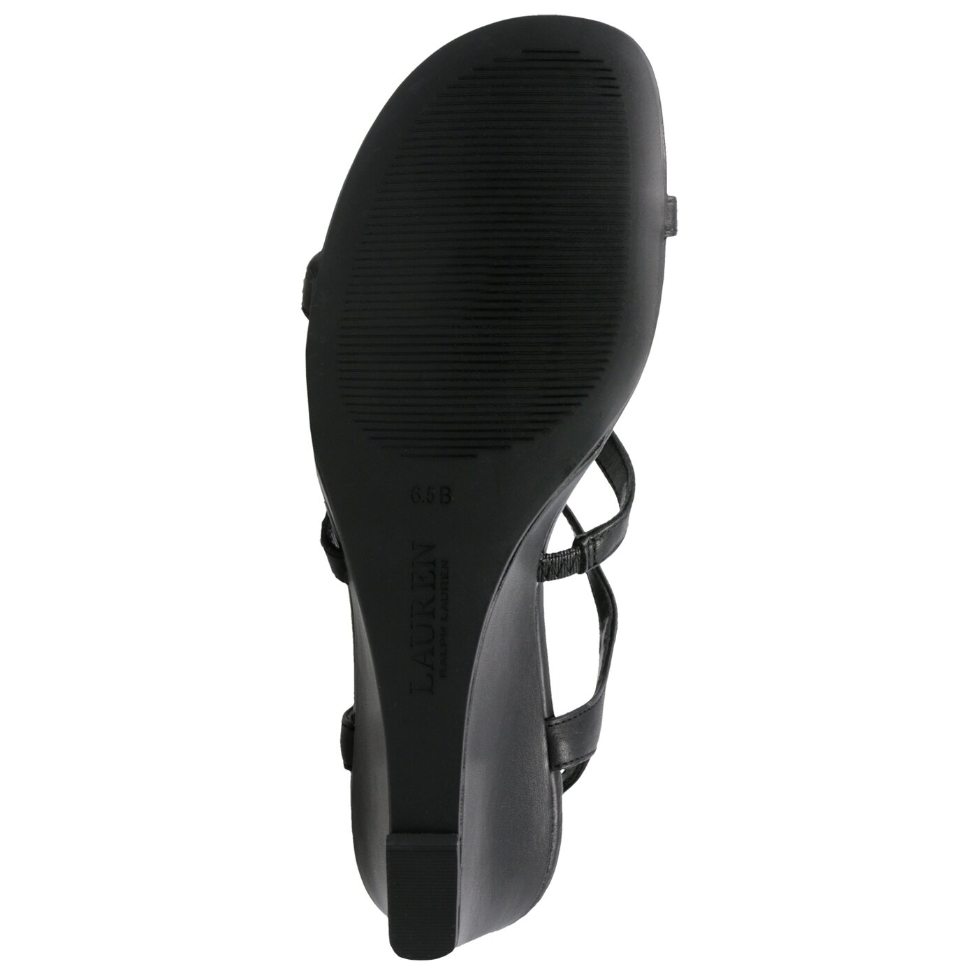 Damskie sandały LAUREN RALPH LAUREN ELINA SANDALS CASUAL WEDGE 802740043001 kolor czarny