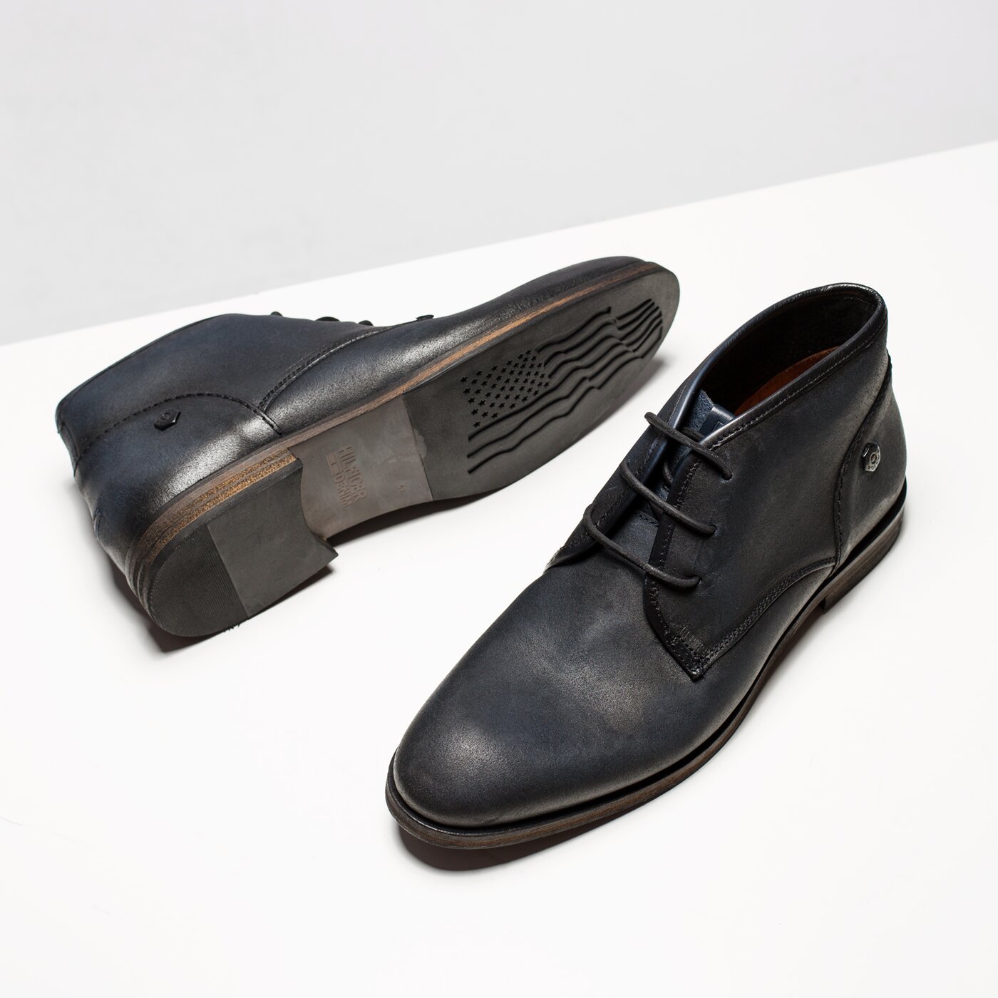 Męskie buty za kostkę TOMMY HILFIGER J2385ACK 1C em56821795284 kolor granatowy