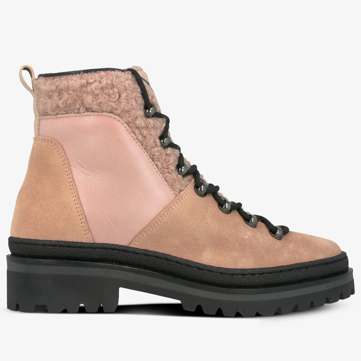 Damskie botki / sztyblety TOMMY HILFIGER COSY OUTDOOR BOOTIE fw0fw04349674 kolor różowy