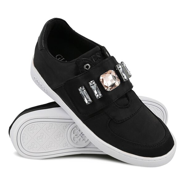 Damskie trampki GUESS FLO flflo1sat12black kolor czarny