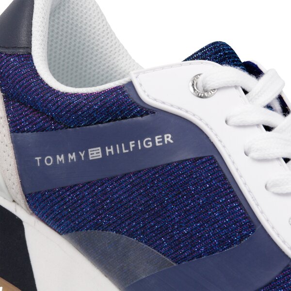 Damskie sneakersy (buty) TOMMY HILFIGER ANNIE 1C1 GLITTER CITY SNEAKER fw0fw03772406 kolor granatowy