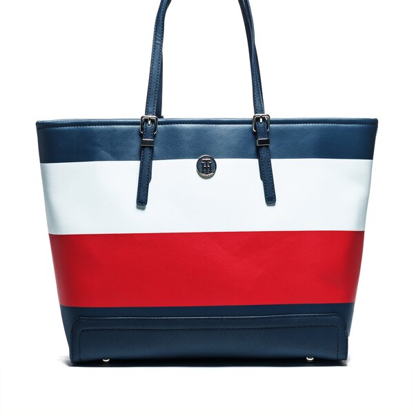 TOMMY HILFIGER TORBA HONEY EW TOTE CORP STRIPE aw0aw05118903 kolor multicolor
