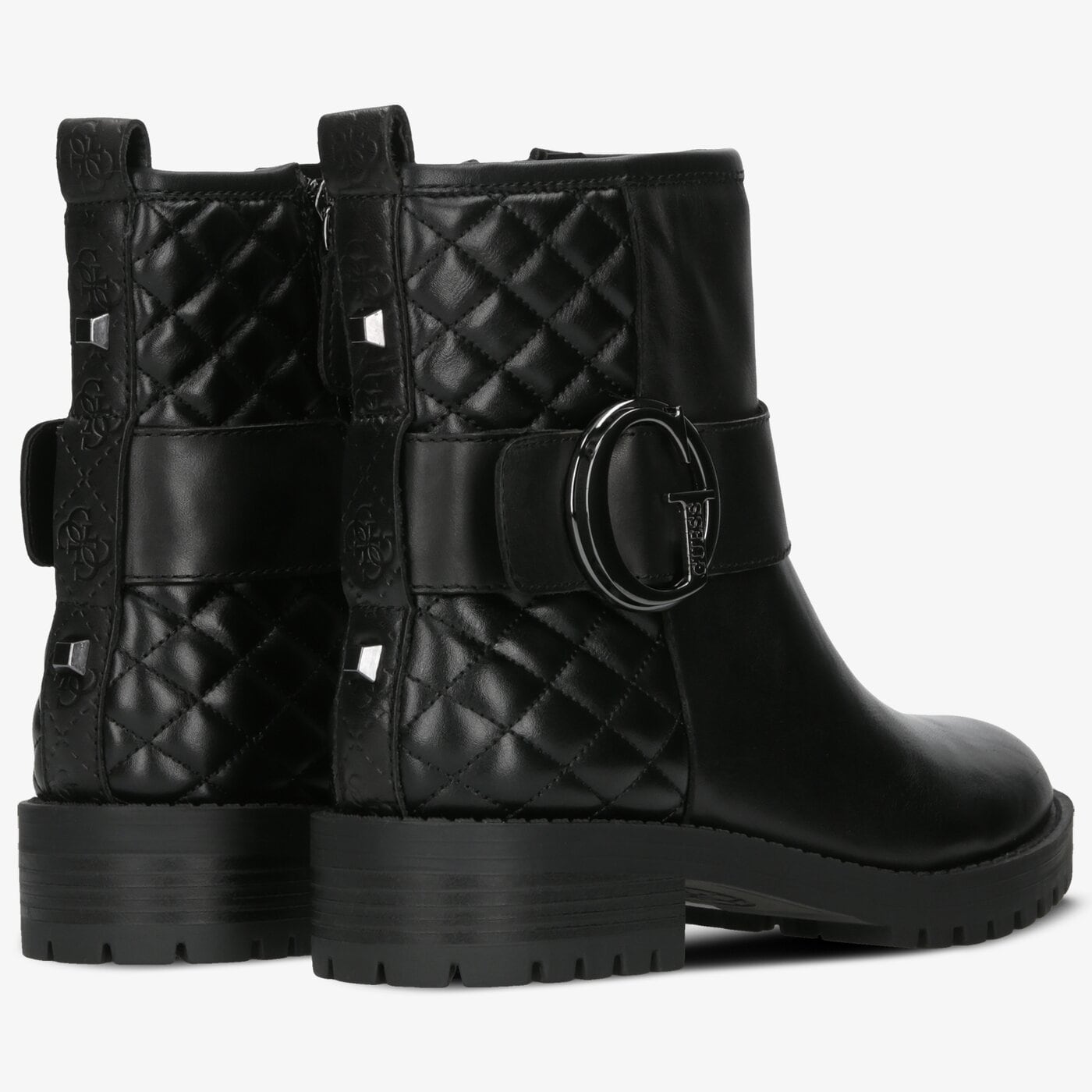 Damskie botki / sztyblety GUESS HADASA fl8hadlea10black kolor czarny