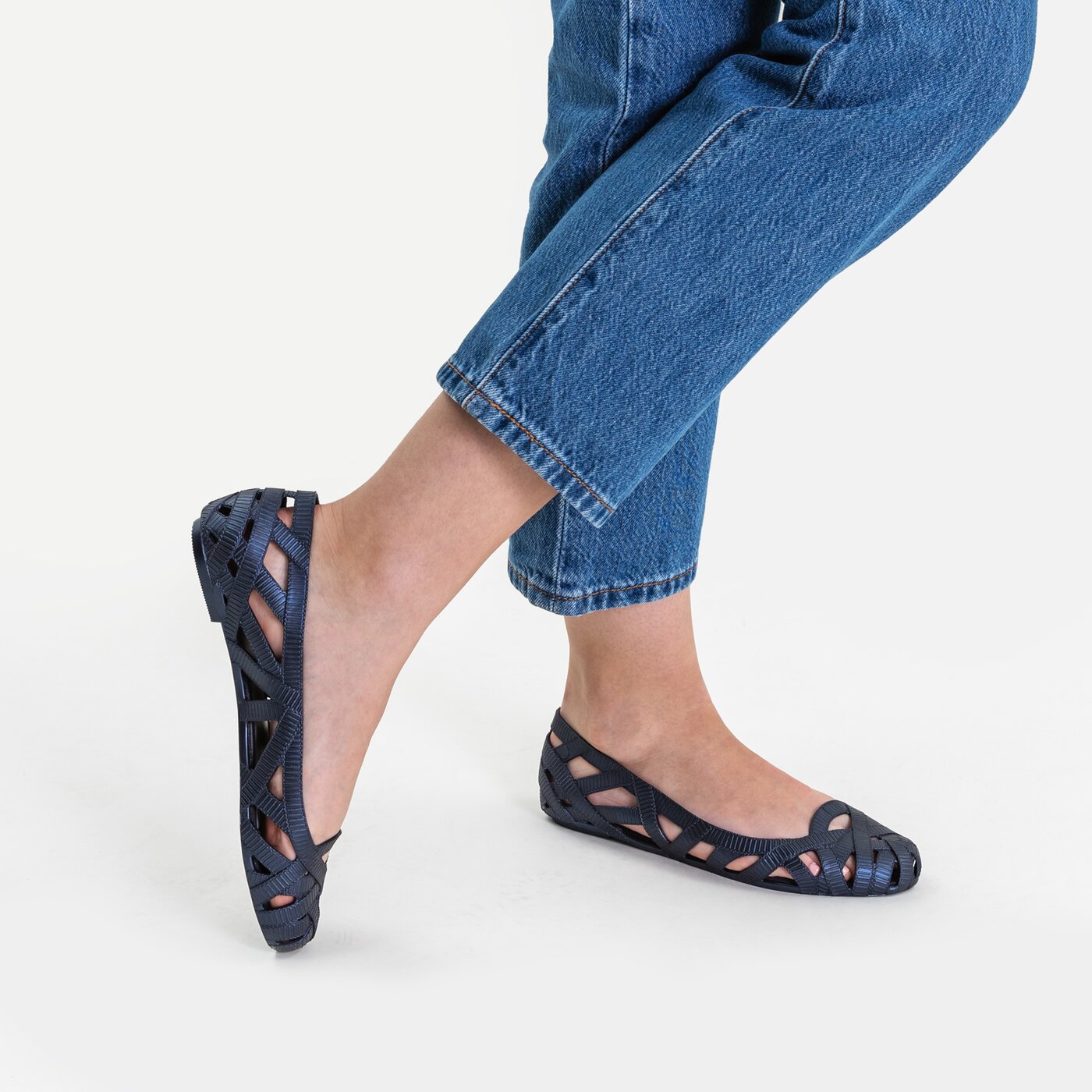 Damskie baleriny (buty) MELISSA JEAN + JASON WU VI AD. 3228851407 kolor granatowy