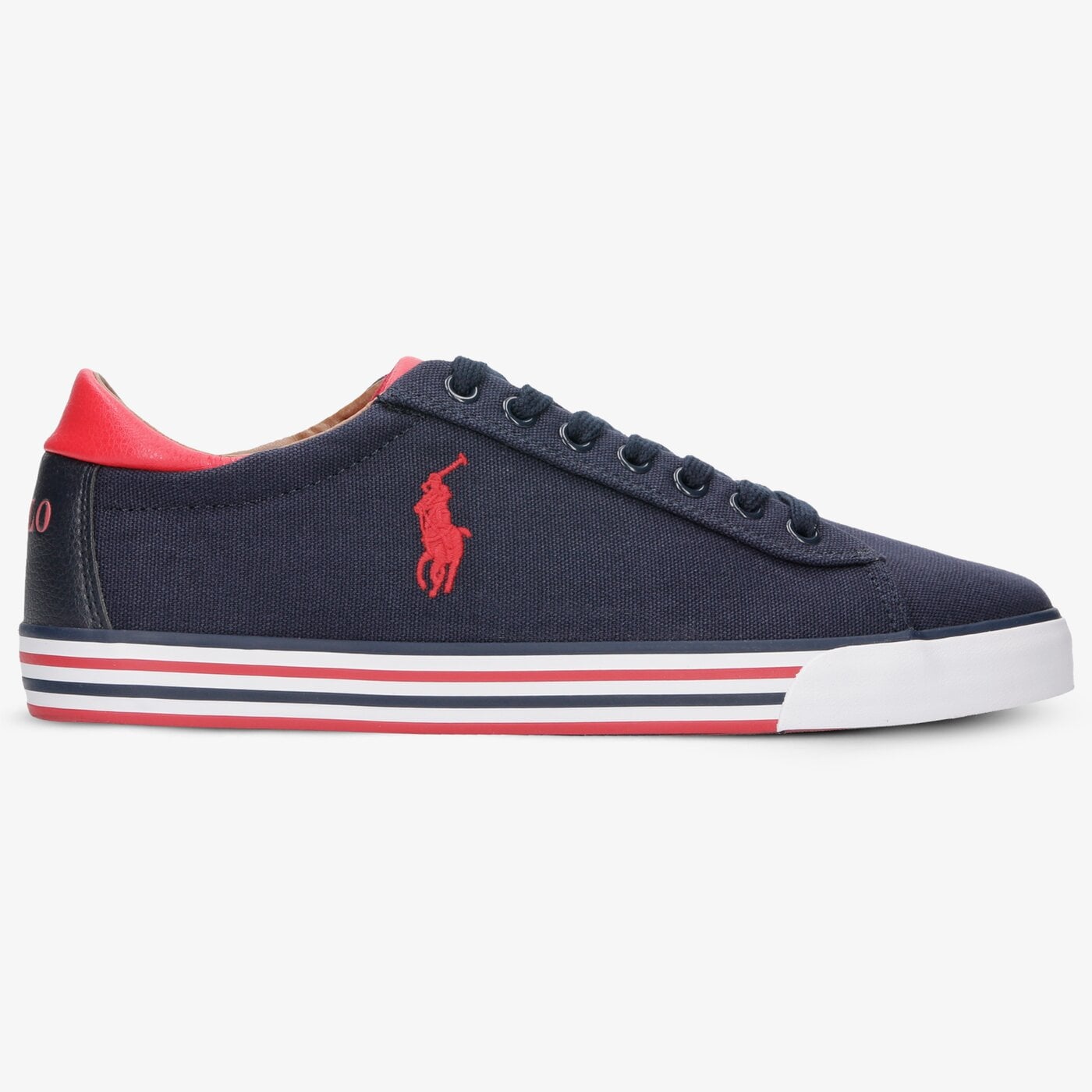 Męskie trampki POLO RL HARVEY NE NEWPORT NAVY/RL2000 RED CANVAS 8161907580gb kolor granatowy