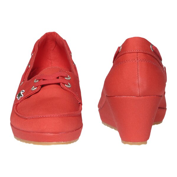 Damskie mokasyny i półbuty LACOSTE INSEE 721srw244484t kolor czerwony