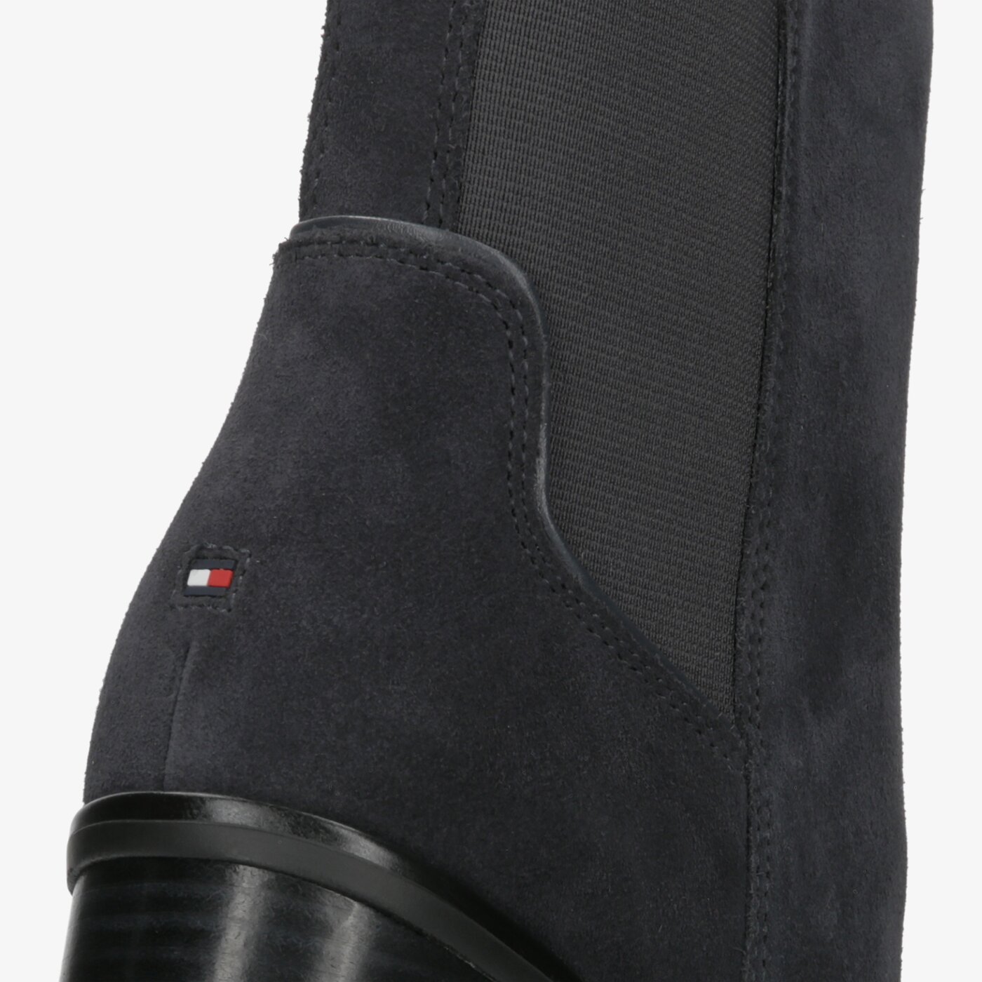 Damskie botki / sztyblety TOMMY HILFIGER SPORTY MID HEEL CHELSEA fw0fw04342022 kolor granatowy