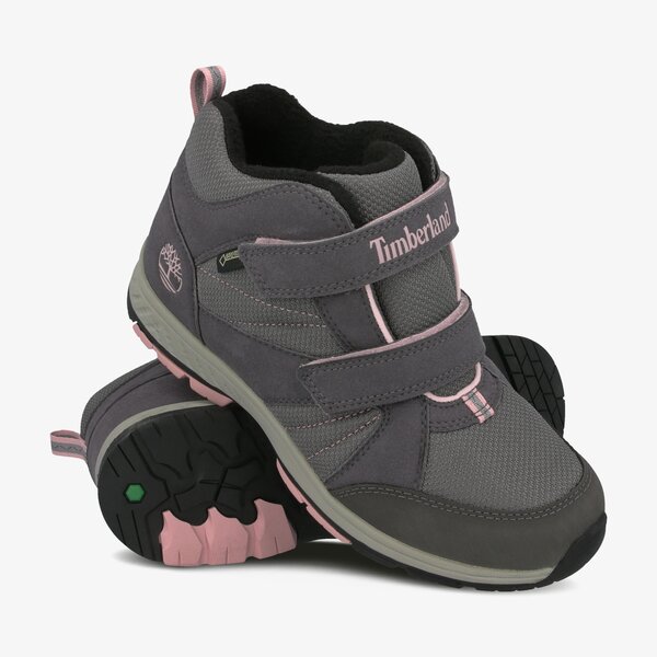 Dziecięce buty outdoor / trekkingowe TIMBERLAND NEPTUNE MID GTX 2STRAP WL tb0a22650331 kolor szary