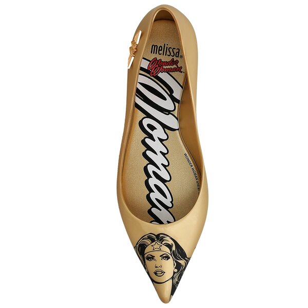 Damskie baleriny (buty) MELISSA GLAM + WONDER WOMAN 3222006525 kolor złoty